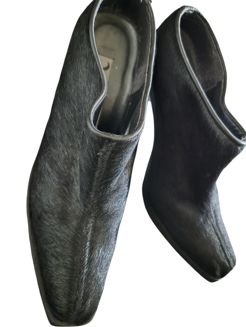 💕Nina Black Haircalf Ankle Boots Size 6.5💕